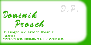 dominik prosch business card